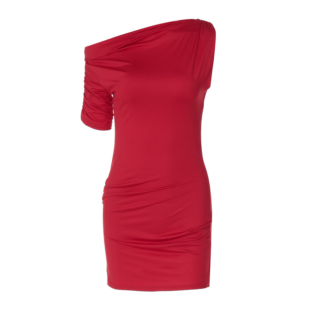 Short Sexy Sheath Asymmetric Dress