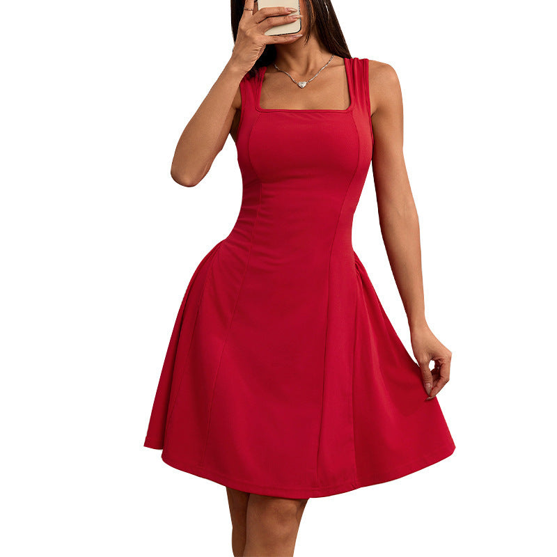 Slim Fit Backless Sleeveless Dress