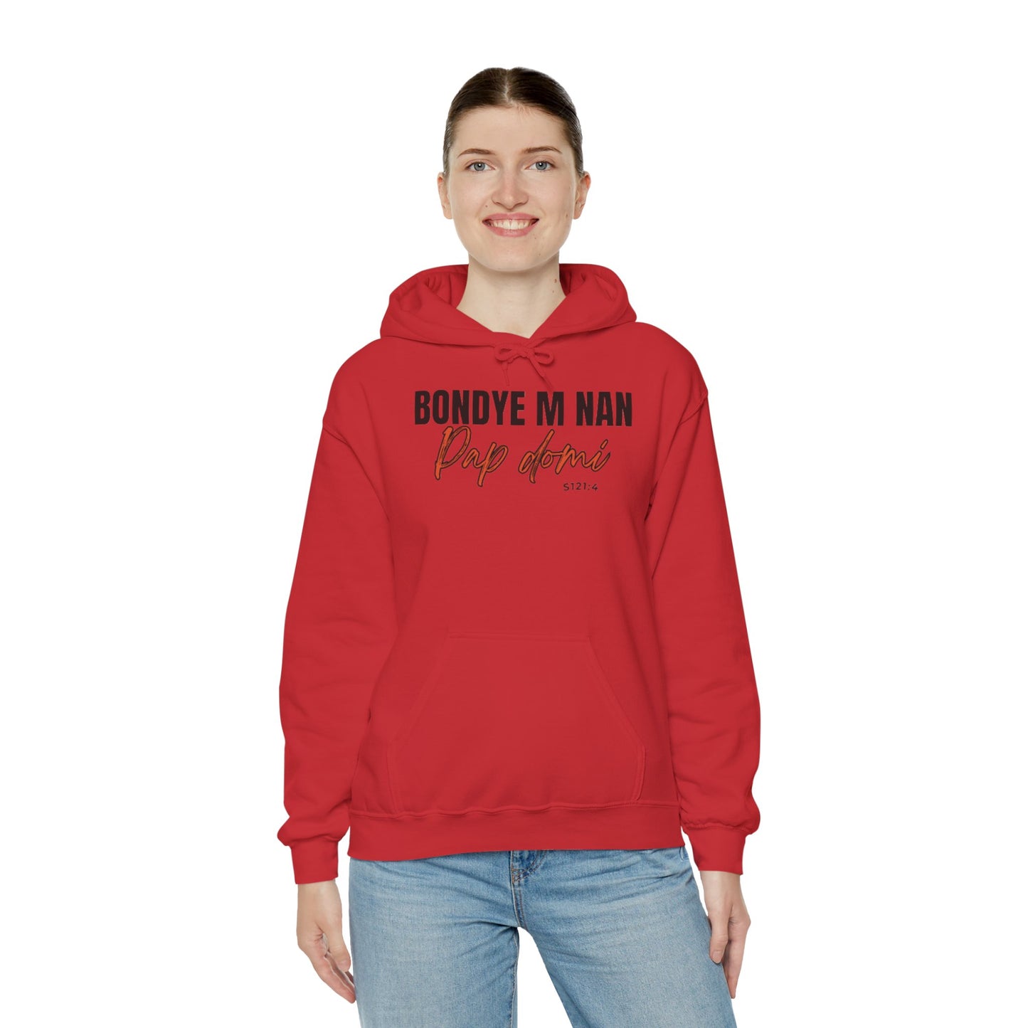 Hoodie Designed "Bondye m nan pap Domi"