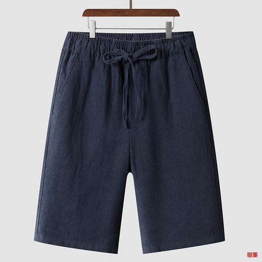 Linen Shorts Men's Cropped Pants