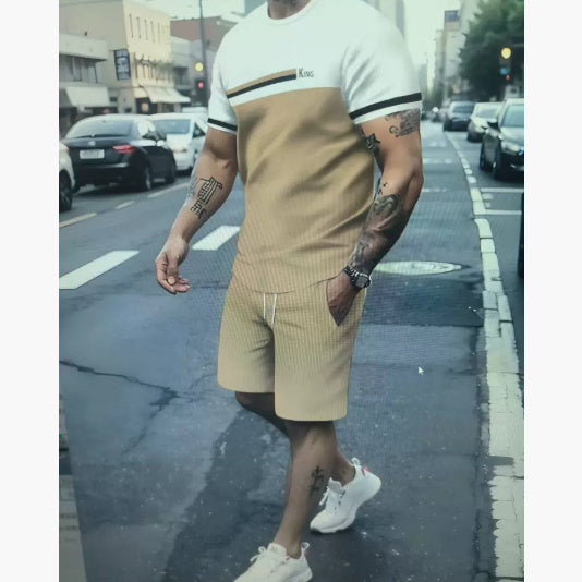 Men's Short-sleeved T-shirt Shorts Suit