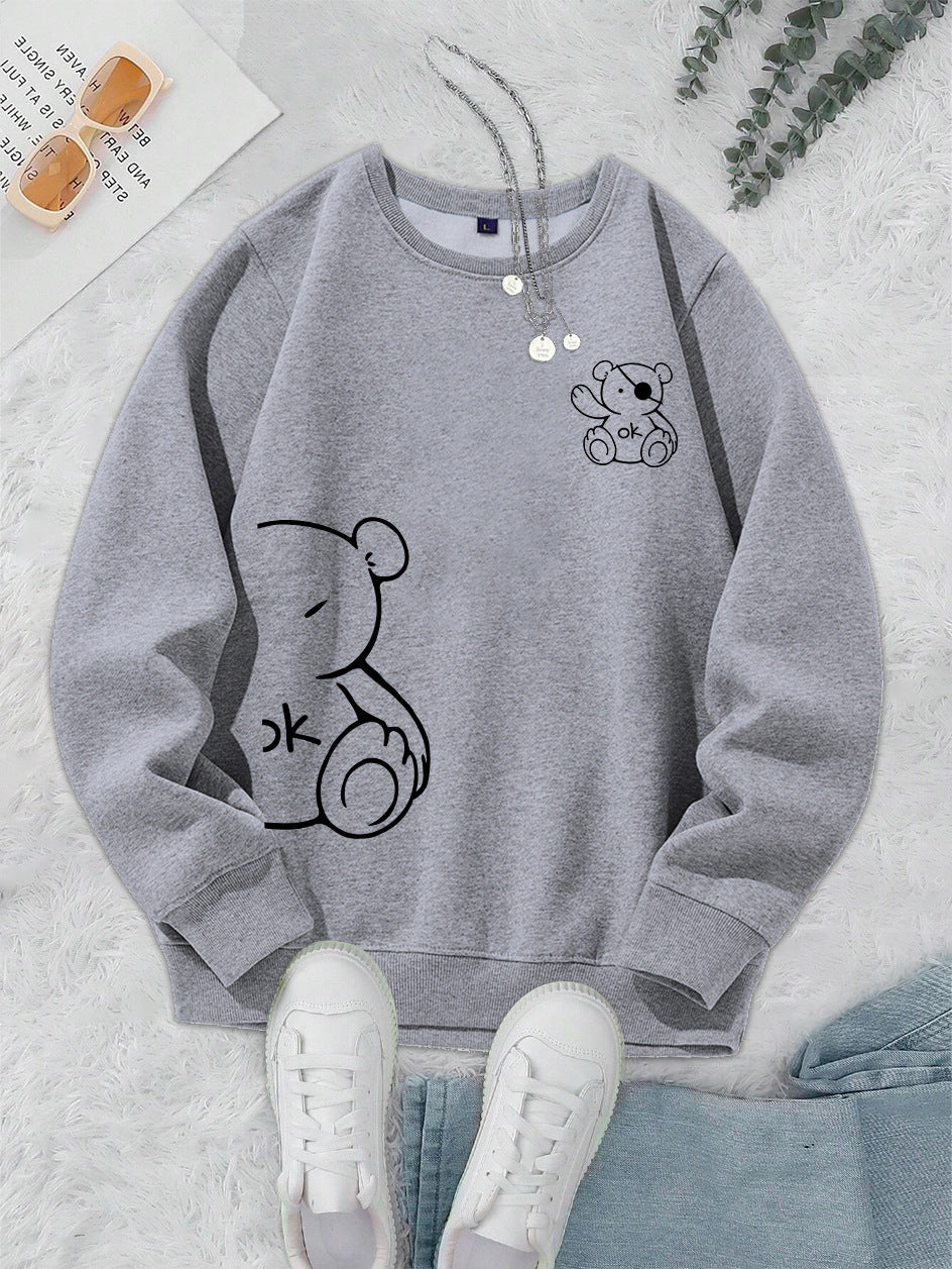 Nice Kawaii OK Teddy Bear Sweatshirts