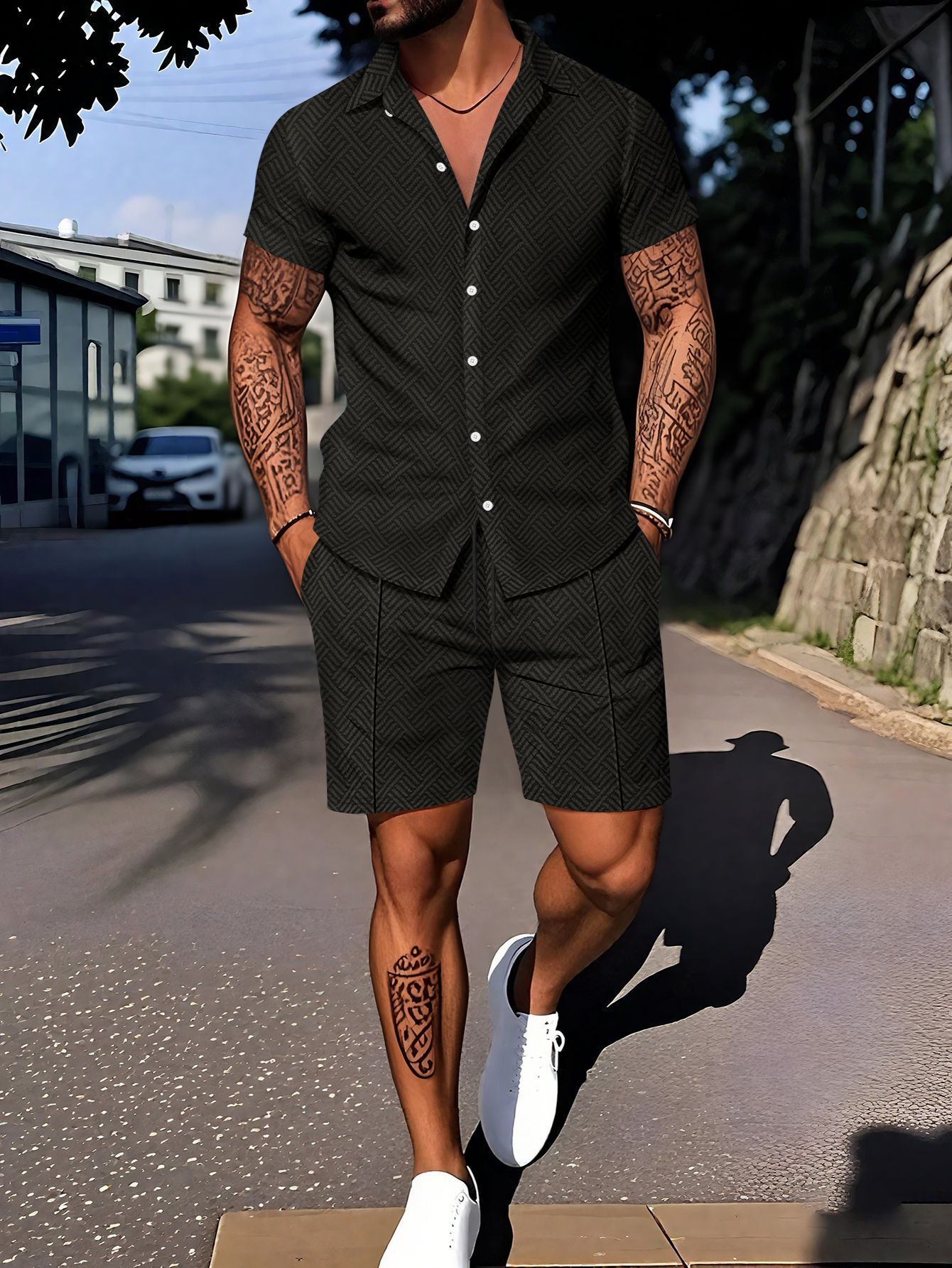 Men's Fashion Short Sleeve Suit