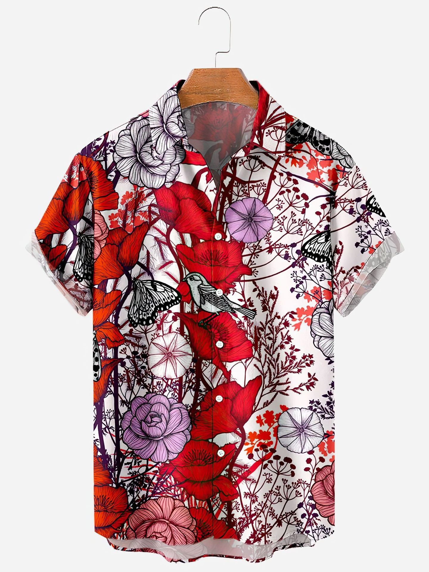 Summer Flower Pattern Seaside Shirt