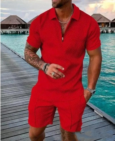 Men's polo Shirt Suit Lapel Short Sleeve