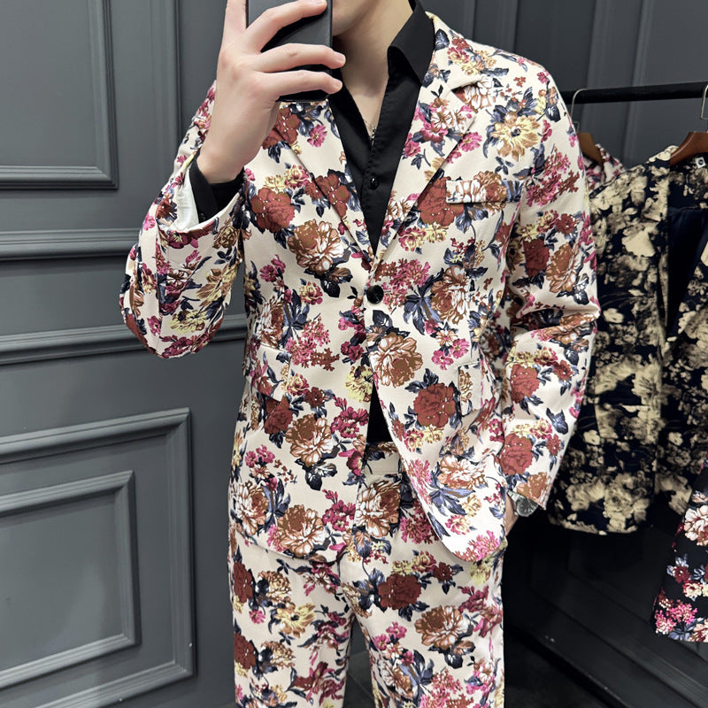 Active Trendy Flower Two-piece Suit