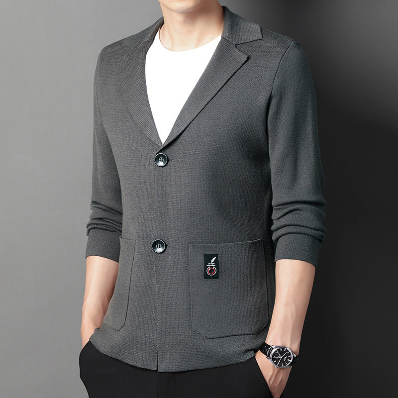 Men's Knit Cardigan Suit