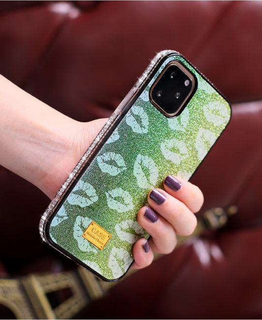 Glitter powder side phone case