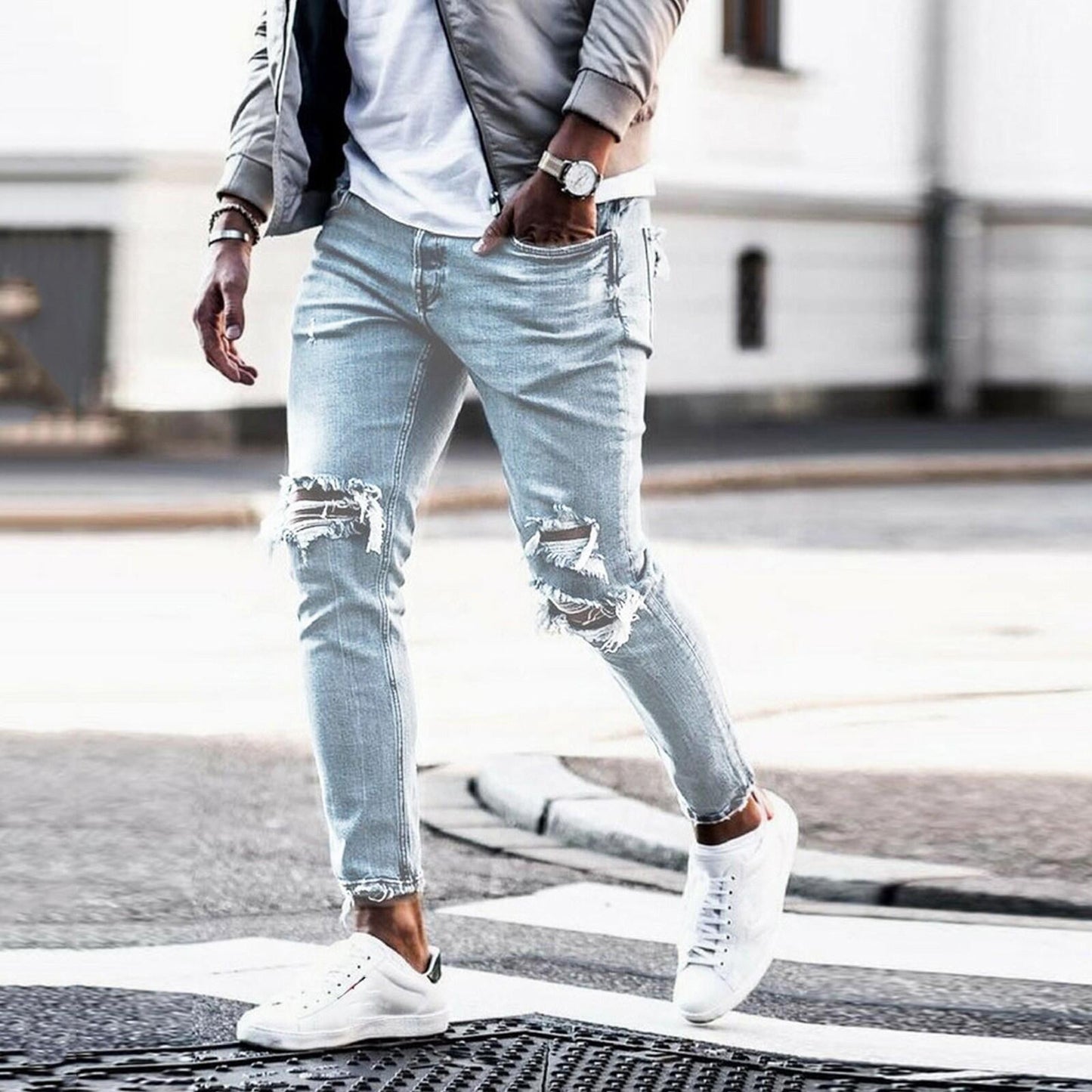 Well Fashioned Wash Jeans Men's Ripped