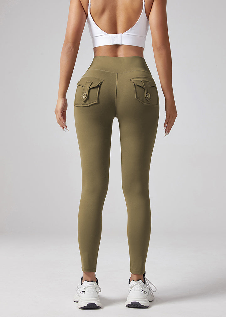 V-waist Fitness Elastic Tight Pants