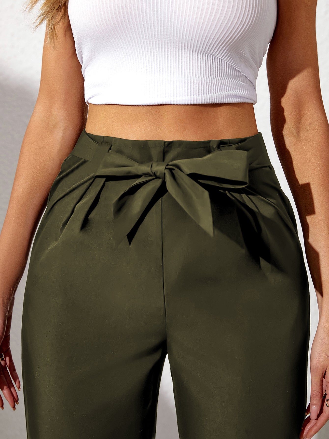 Plus Size Ankle Strap Women's Pants