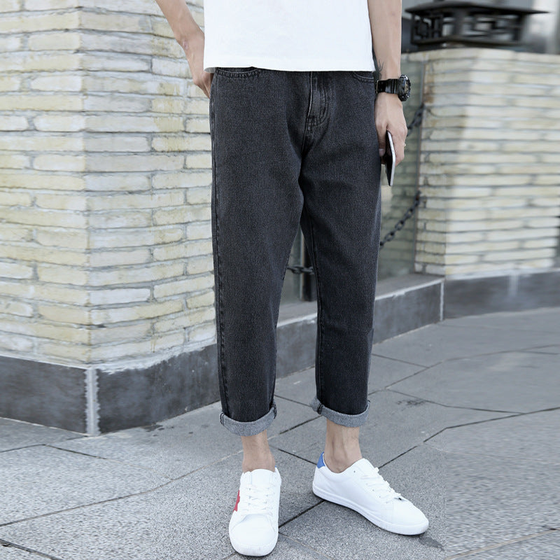 Loose Straight Fashion Brand High-end Small Harem Jeans