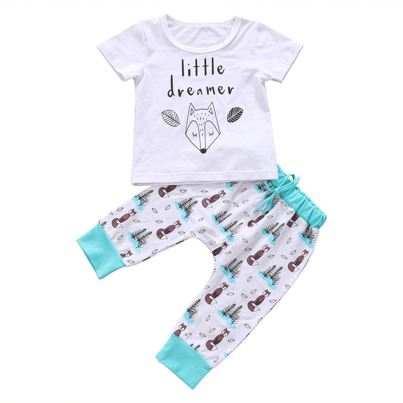 Newborn Baby Clothes Set T-shirt Tops Pants