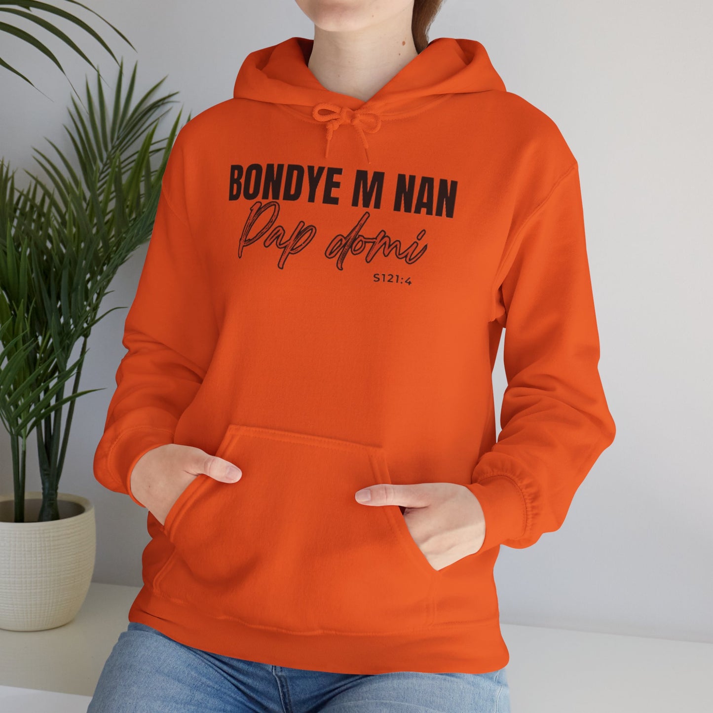 Hoodie Designed "Bondye m nan pap Domi"