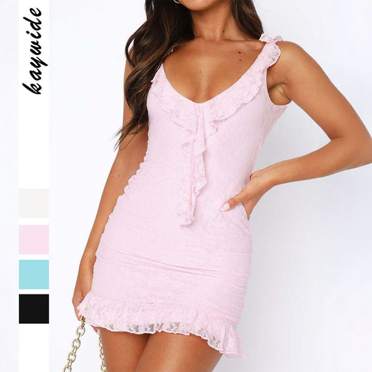 Strap Lace Half-length Skirt Dress