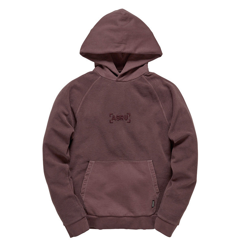 Solid Color Loose Pullover Hoodie