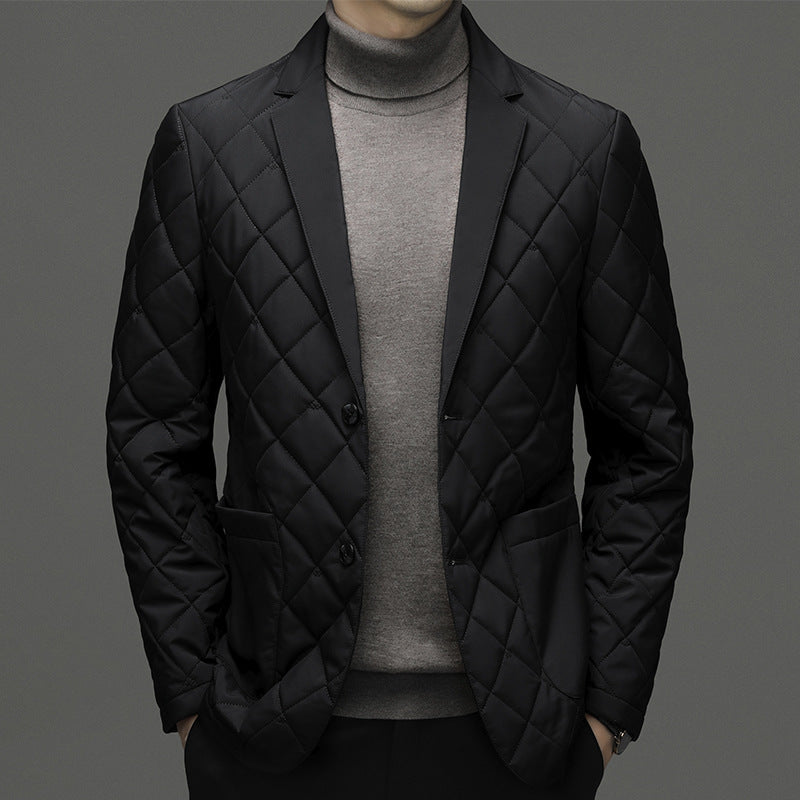 Clothing Down Men's Lapel Thick Warm Jacket