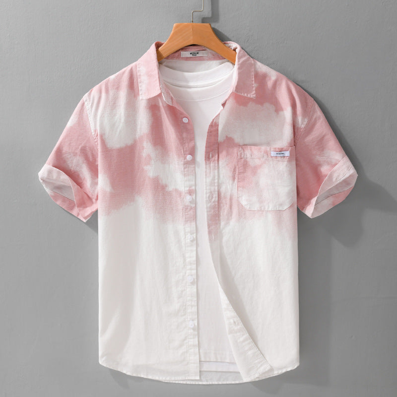 Menswear Trendy All-match Short-sleeved Shirt