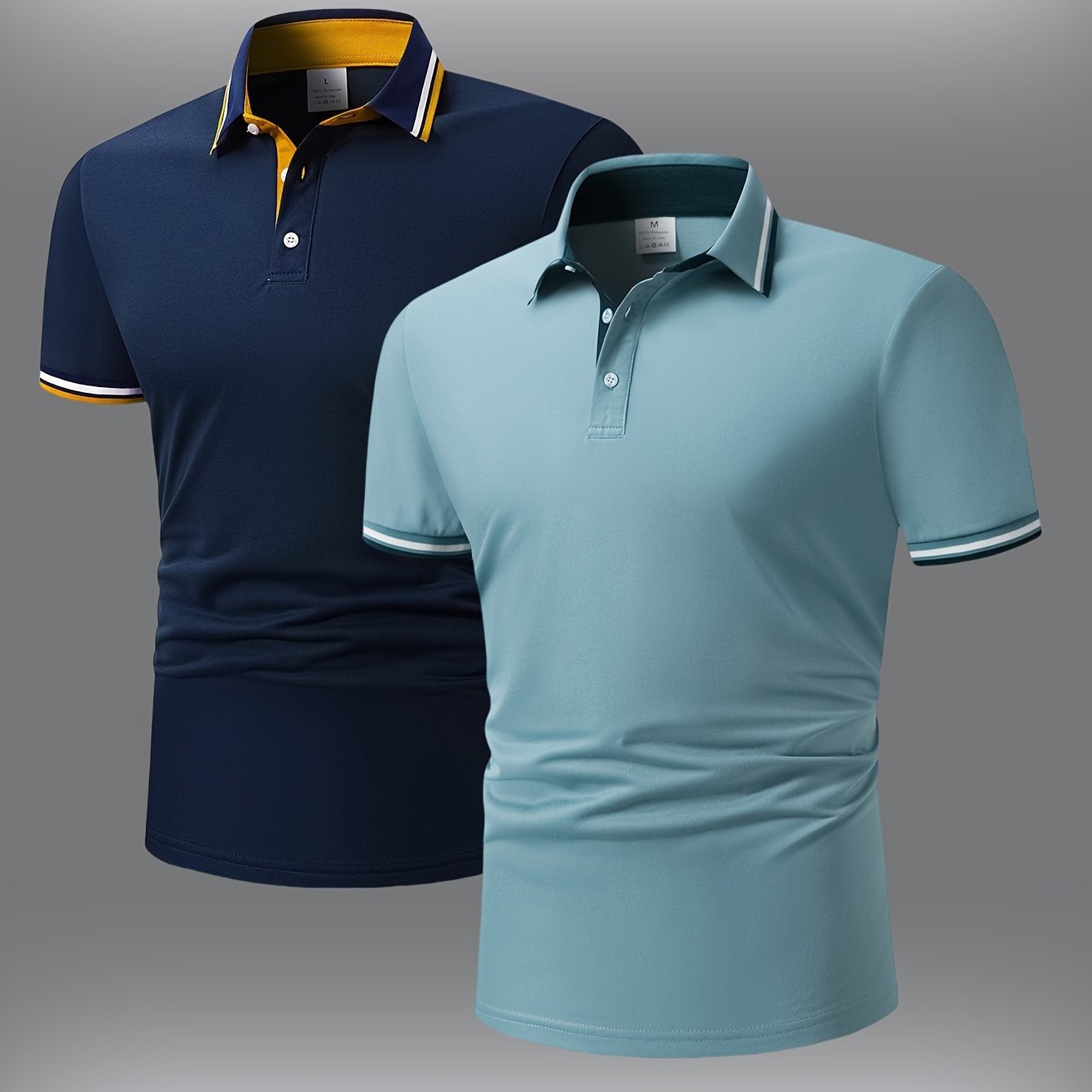 Men's Short-sleeved Shirt With Contrasting Colors