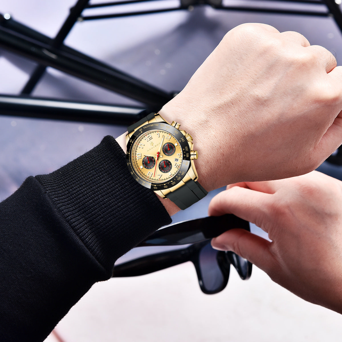 Men Watch Chronograph Quartz Dress Classic