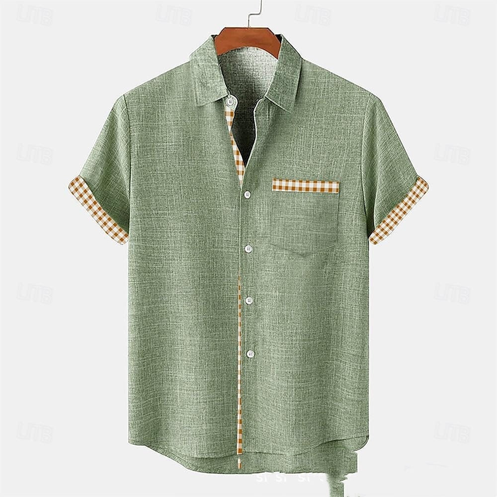 Ocean Fish Pattern Lapel Loose Sleeve T-Shirt
