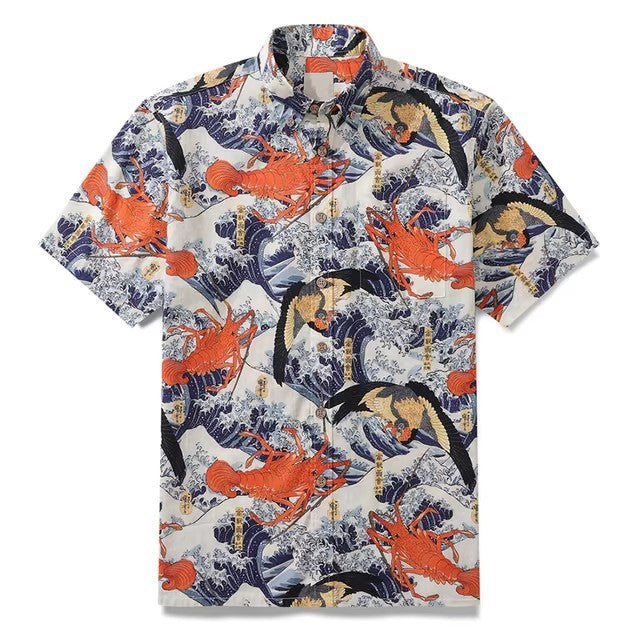 Men's Shirt Hawaiian Tropical Style