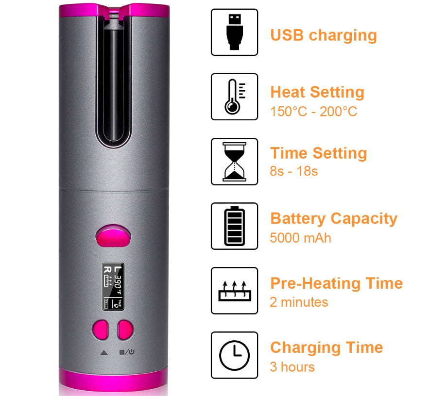 Curling Iron USB Wireless Multifunctional Charging