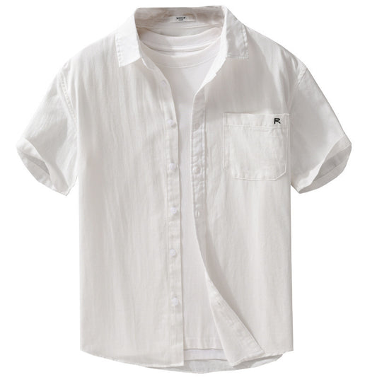Menswear Simple All-matching Short-sleeved Shirt