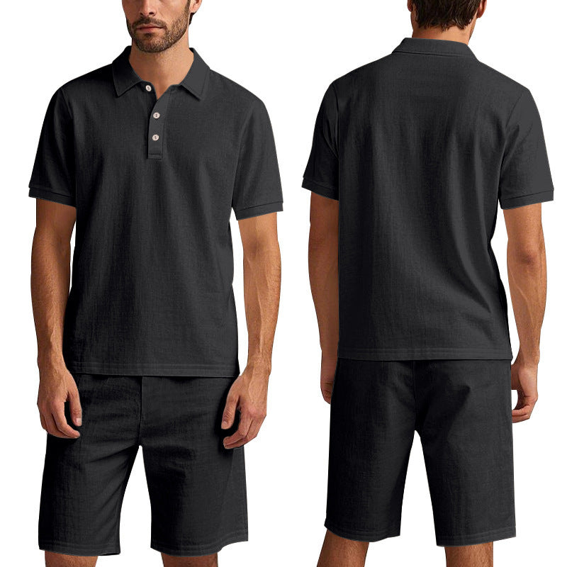Men's Loose Linen Breathable Shorts Suit