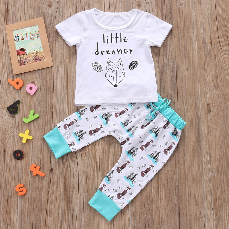 Newborn Baby Clothes Set T-shirt Tops Pants