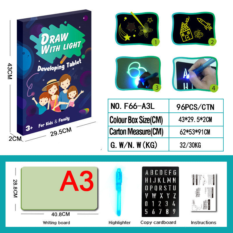 Educational Toy Drawing Pad 3D Magic Light Effects
