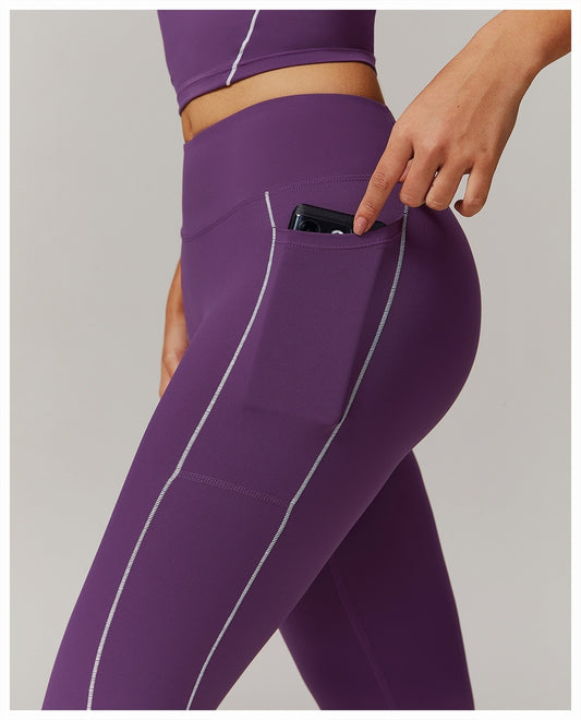 High Waist Nude Feel Pocket Sports Pants