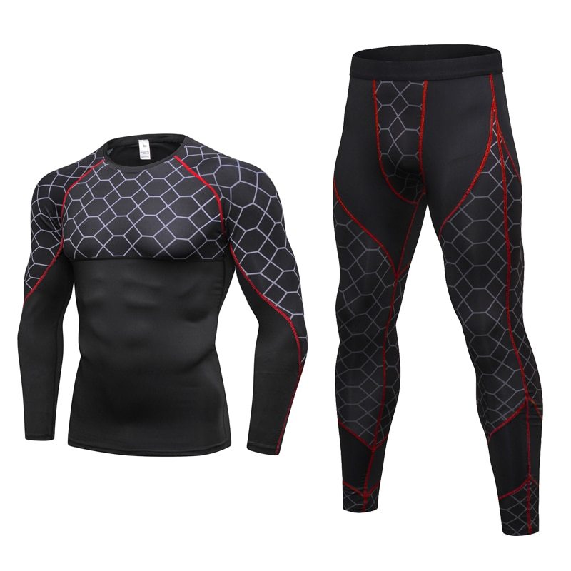 Men's Fitness workout Tights 2pcs Sets