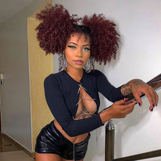 Women's Crew Neck-Tie Crop Slim Fit T-Shirt