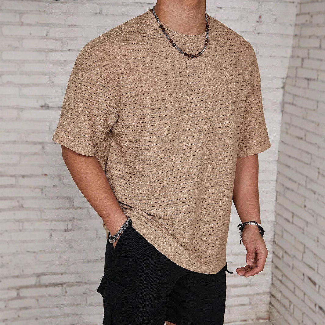 Men's Loose Hollow Flow Round Neck T-shirt
