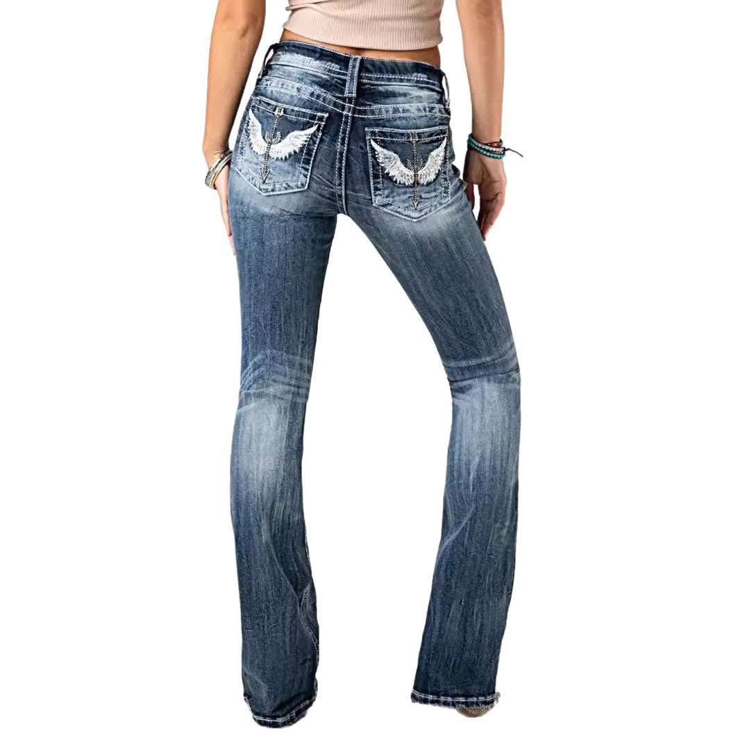 Ladies Heavy Stretch Denim Trousers