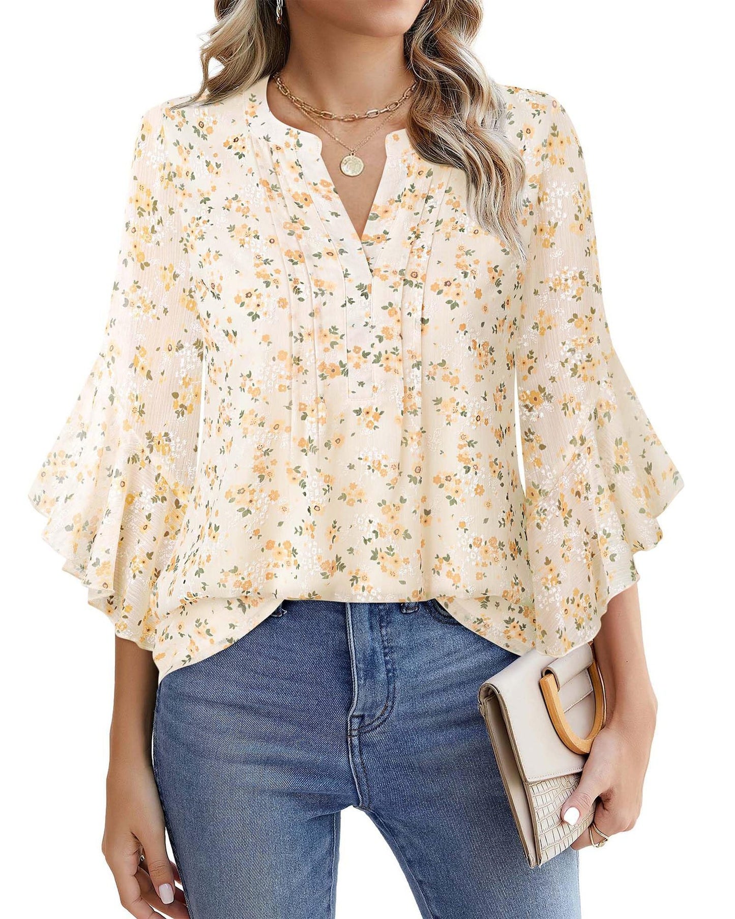 Women's Three-quarters Sleeve Tops Dressy