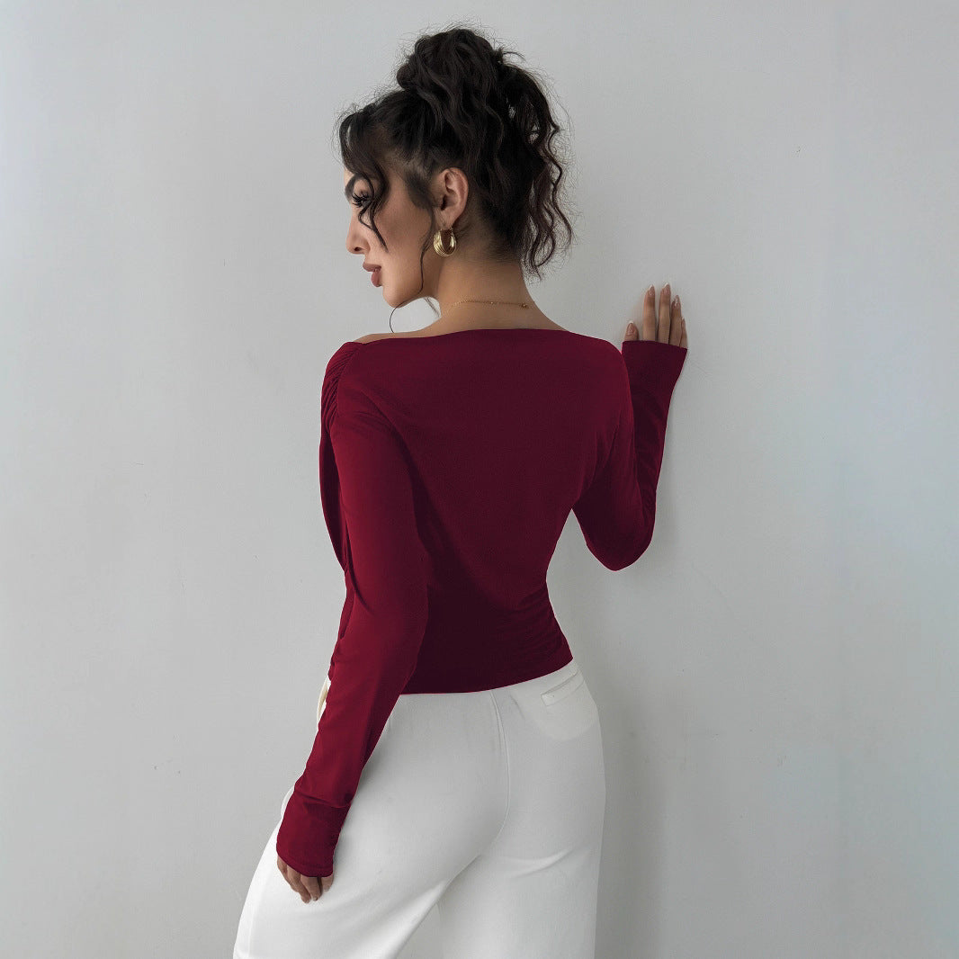 Fashion Shoulder Collar Shoulder-baring Top