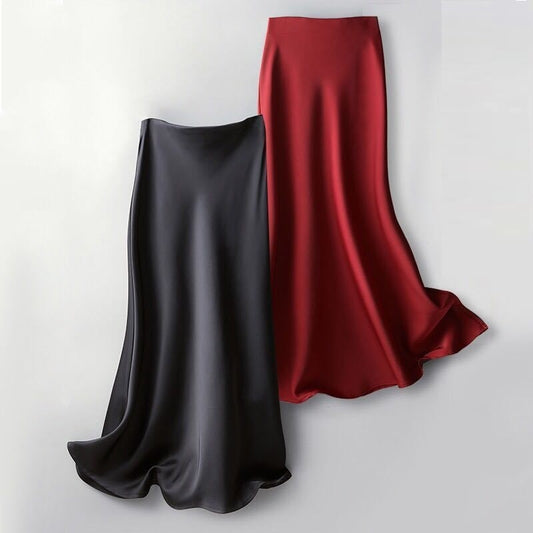 Elastic Waist Slimming Large Hem Skirt