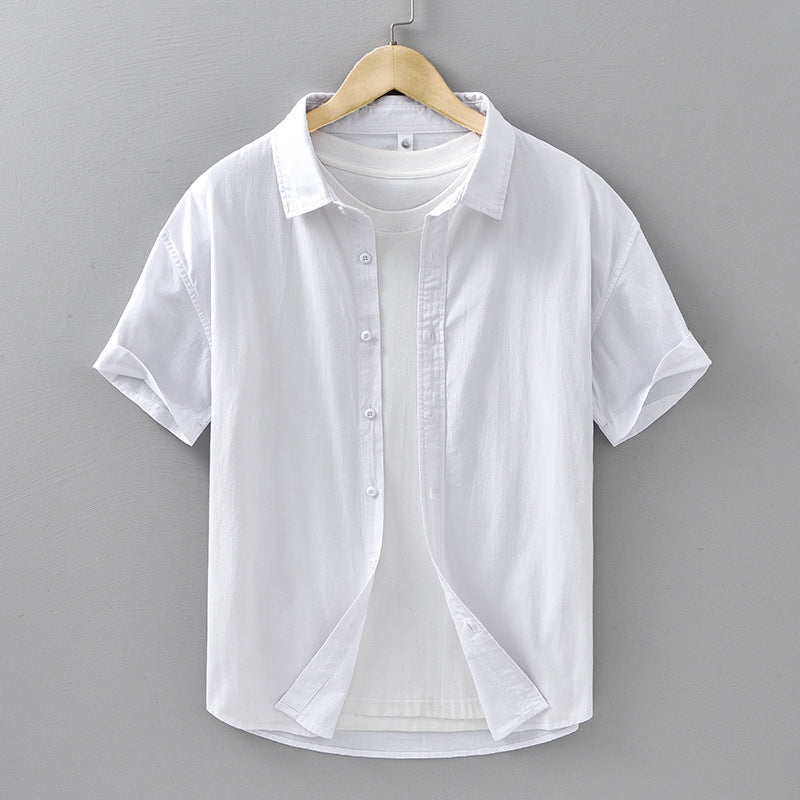 Casual Short-sleeved Cotton Shirt