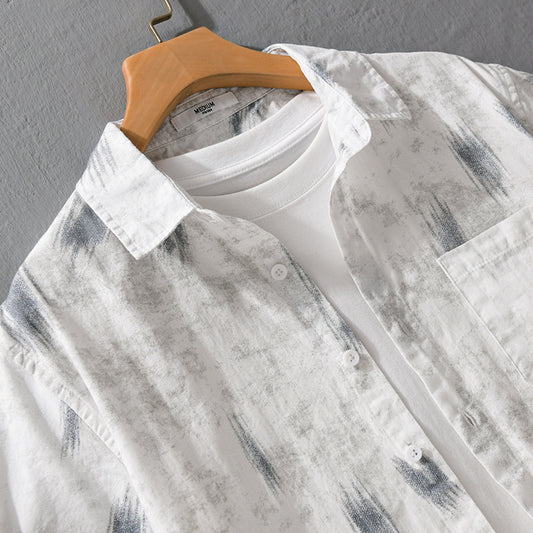 Menswear Simple All-matching Sleeve Shirt