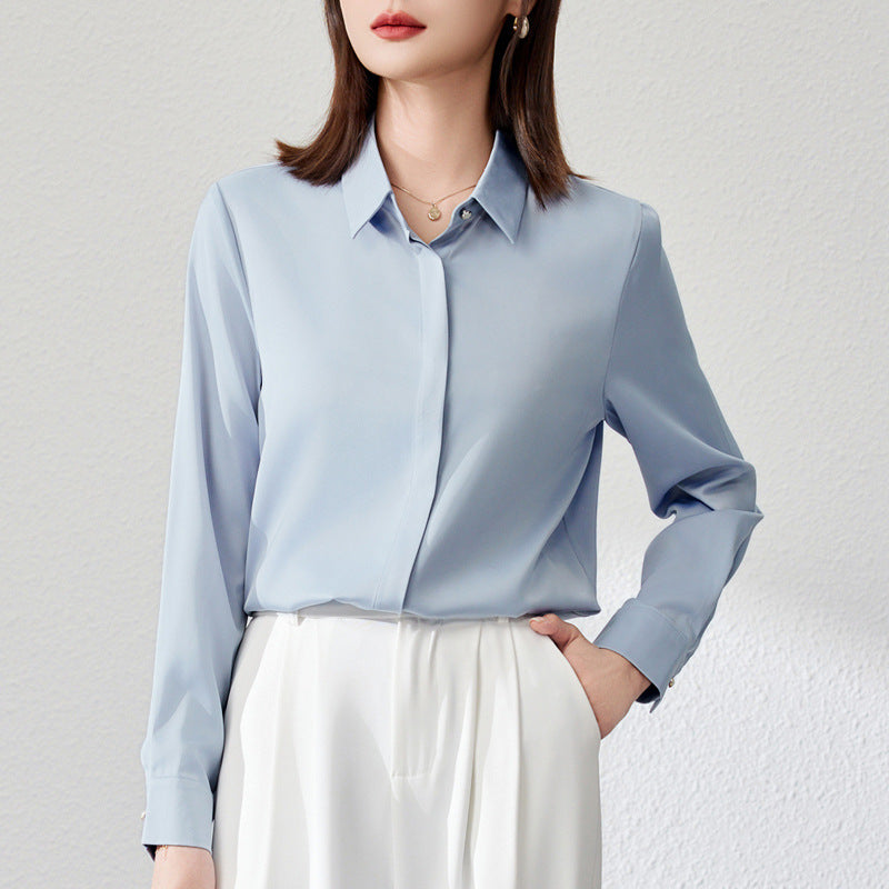 Graceful Satin Top Shirt