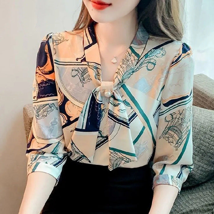 Three-quarter Sleeve Chiffon Shirt