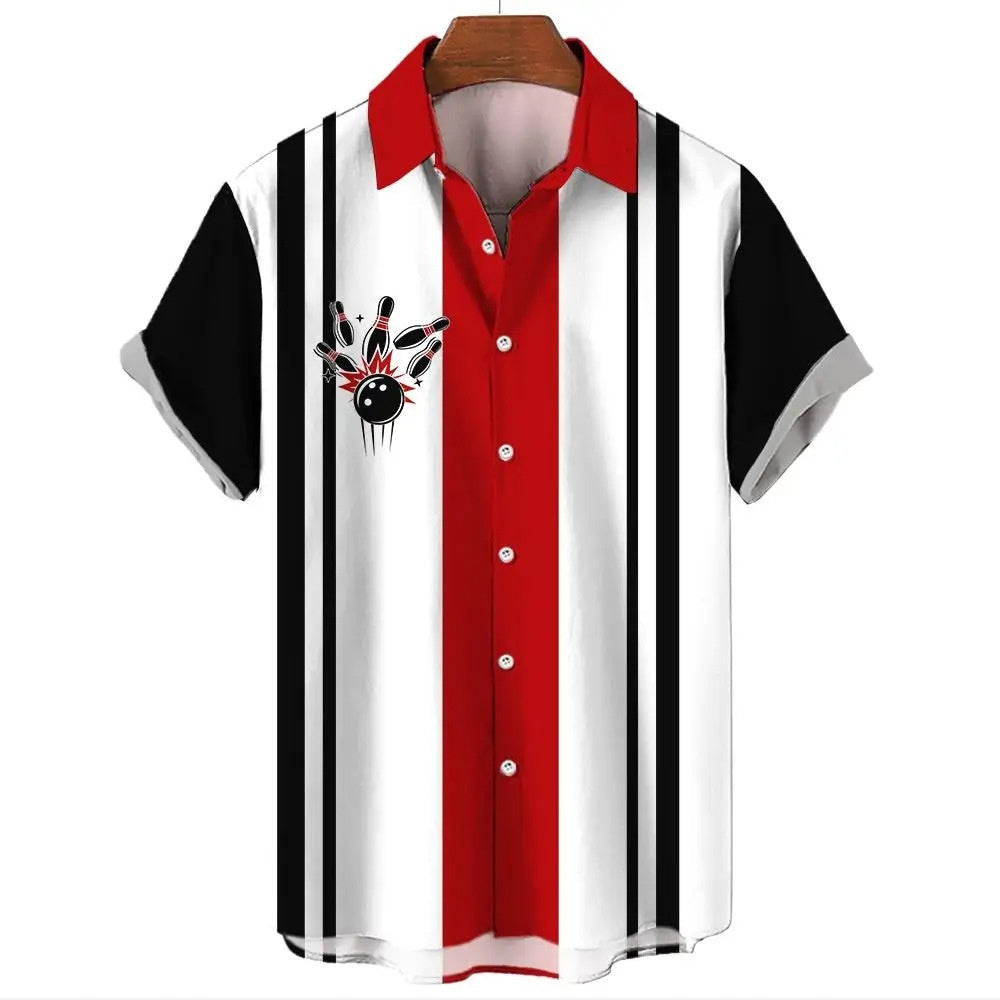 Men's Hawaiian Shirt Button Short Sleeve
