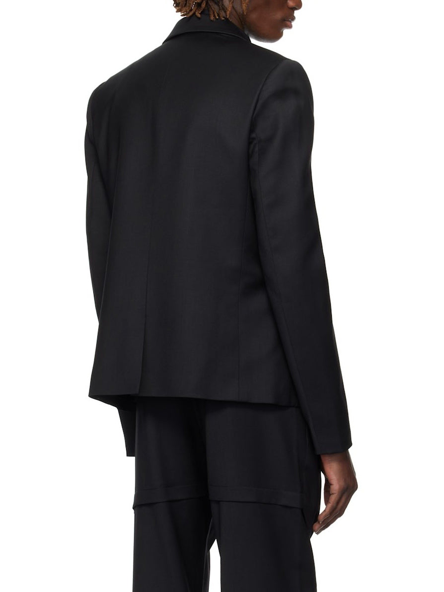Men's Black Classic Blazer & Wide Leg Pants Set