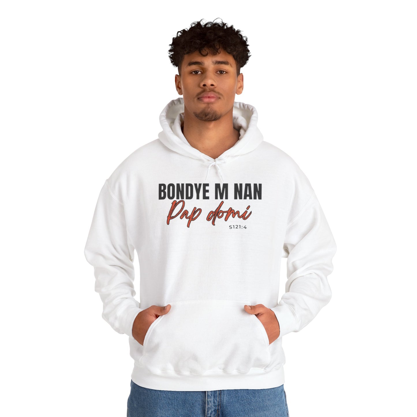 Hoodie Designed "Bondye m nan pap Domi"