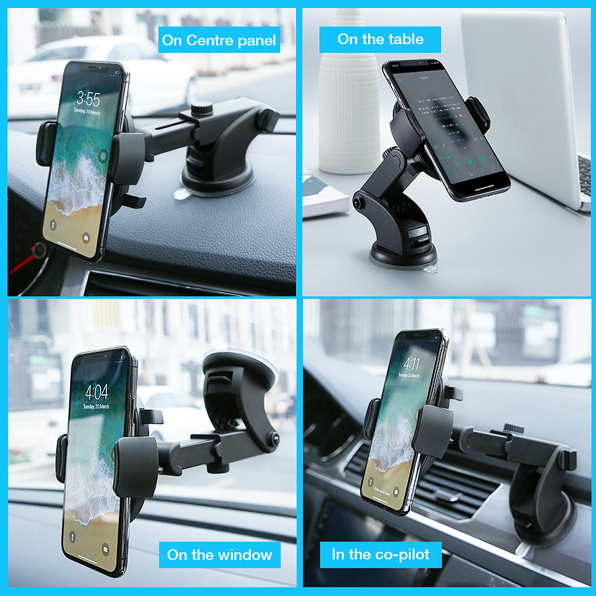 Car Phone Holder Long Rod Telescopic