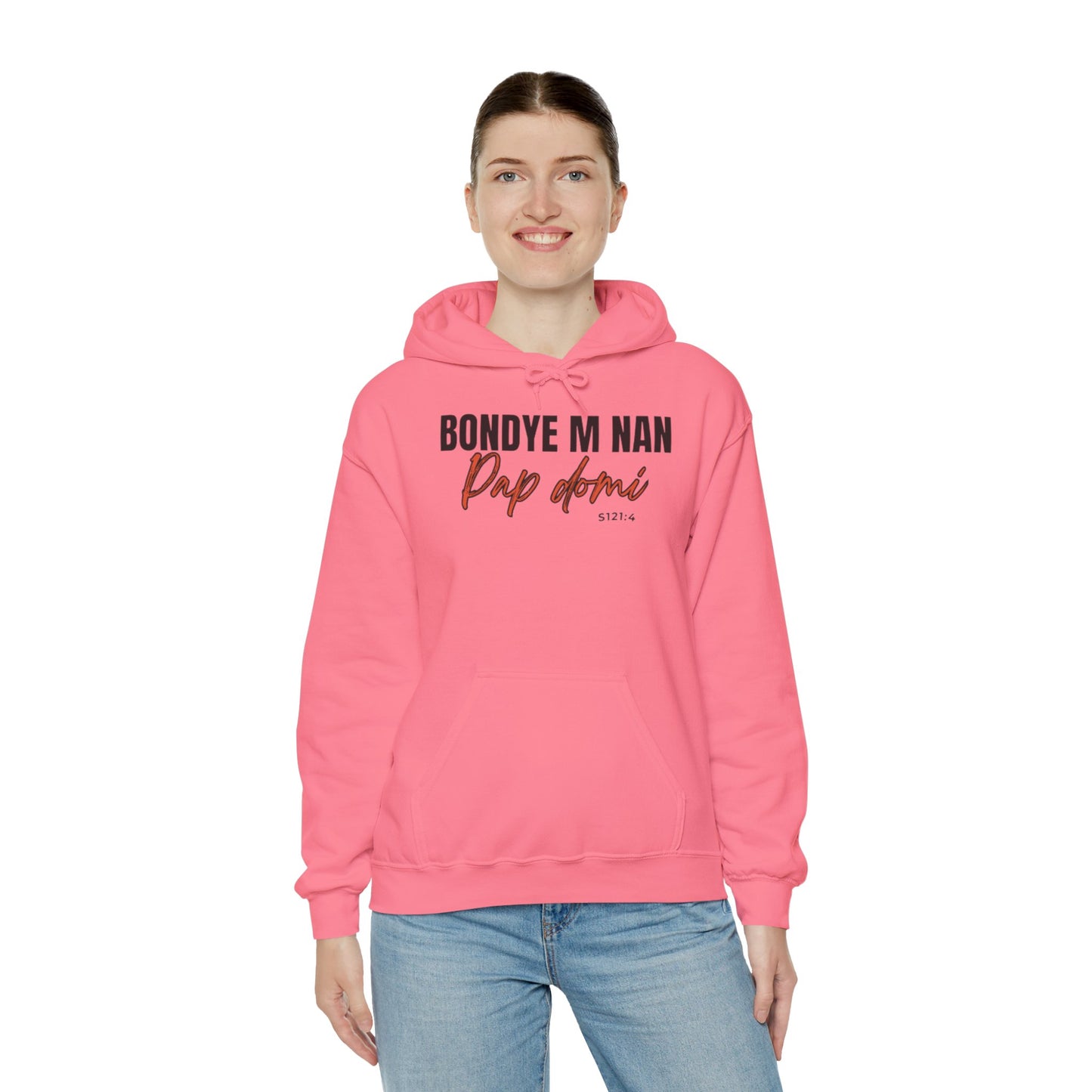 Hoodie Designed "Bondye m nan pap Domi"