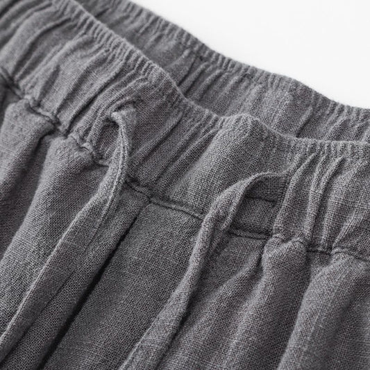 Loose Straight Light Cotton Linen Men's Shorts