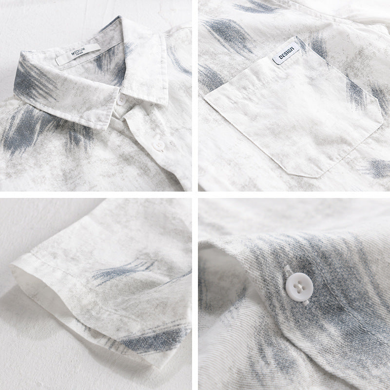 Menswear Simple All-matching Sleeve Shirt